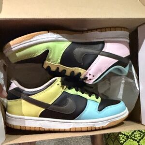 Nike Kids Pastel Multi-Color Low-Top Sneakers